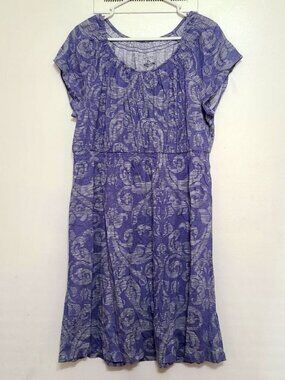 Purple Paisley Short Sleeve Dress